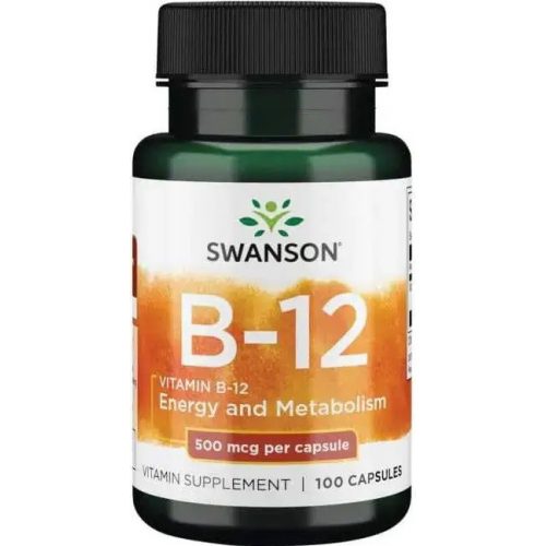 Swanson B12 vitamin 500mcg 100 kapszula Kobalamin