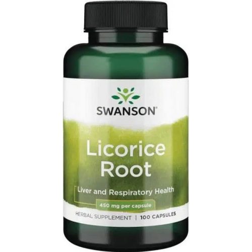 Swanson Licorice Root 450mg 100 kapszula (Édesgyökér)