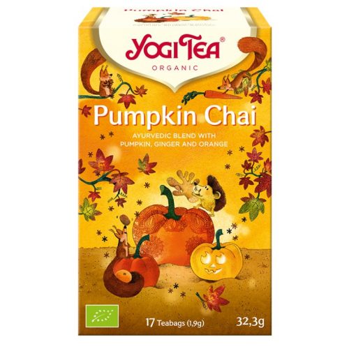 BIO Sütőtökös chai tea 17x1,9g Yogi Pumpkin Chai