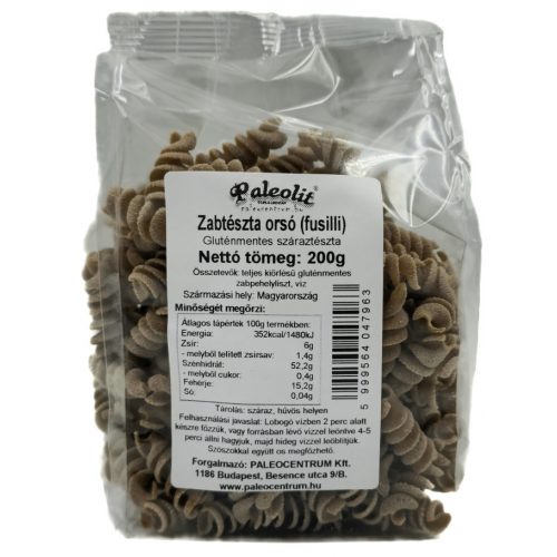 Paleolit GM zabtészta orsó (fusilli) 200g