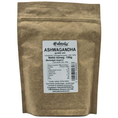 Paleolit Ashwagandha gyökér por 150g organikus