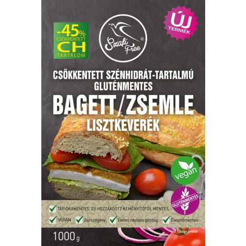 Szafi Free Csökkentett CH-tartalmú gluténmentes bagett/zsemle lisztkev. 1kg