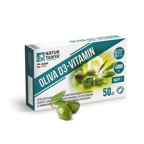 Natur Tanya® OLIVA D3-vitamin 50db lágyzselatin kapszula 4000 NE Quali®-D