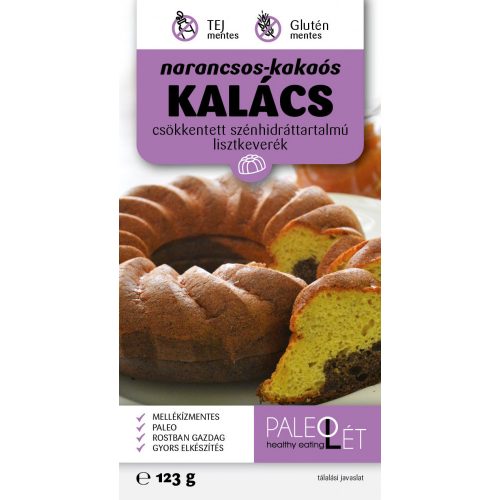 PaleoLét Kakaós-narancsos foszlós kalács 123g