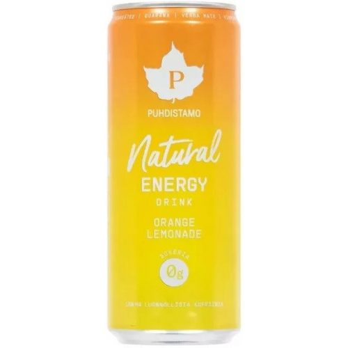 Puhdistamo Natural energy 330ml narancs- limonádé ízű természetes energiaital