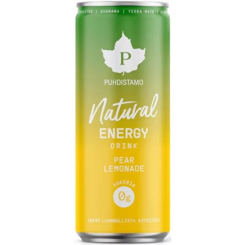 Puhdistamo Natural energy 330ml körte- limonádé ízű természetes energiaital