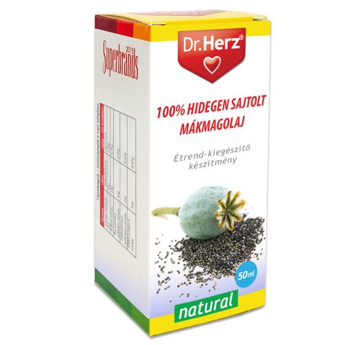 Dr. Herz Mákmagolaj 100% hidegen sajtolt 50ml