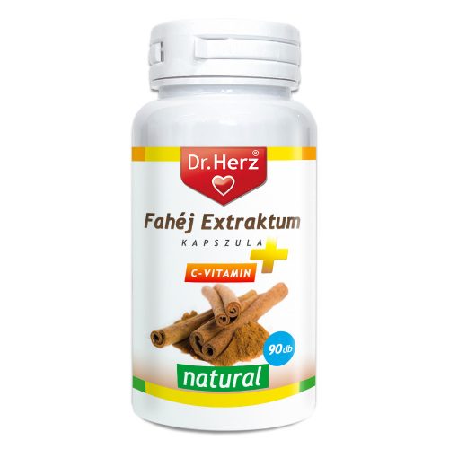 Dr. Herz Fahéj Extraktum + C-vitamin kapszula 90 db    