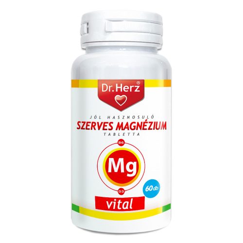 Dr. Herz Szerves Magnézium + B6 + D3 tabletta 60 db  