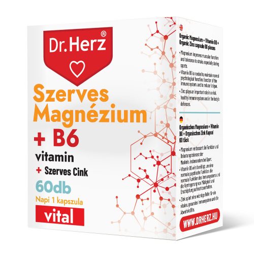 Dr. Herz Szerves Magnézium+B6+Szerves Cink kapszula  60 db DOBOZOS