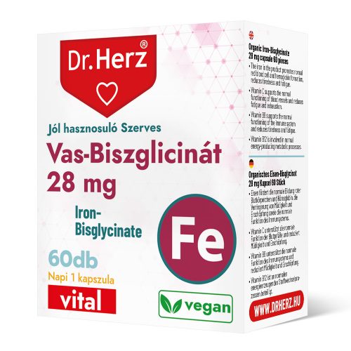 DR Herz Vas-biszglicinát 28 mg 60 db kapszula doboz